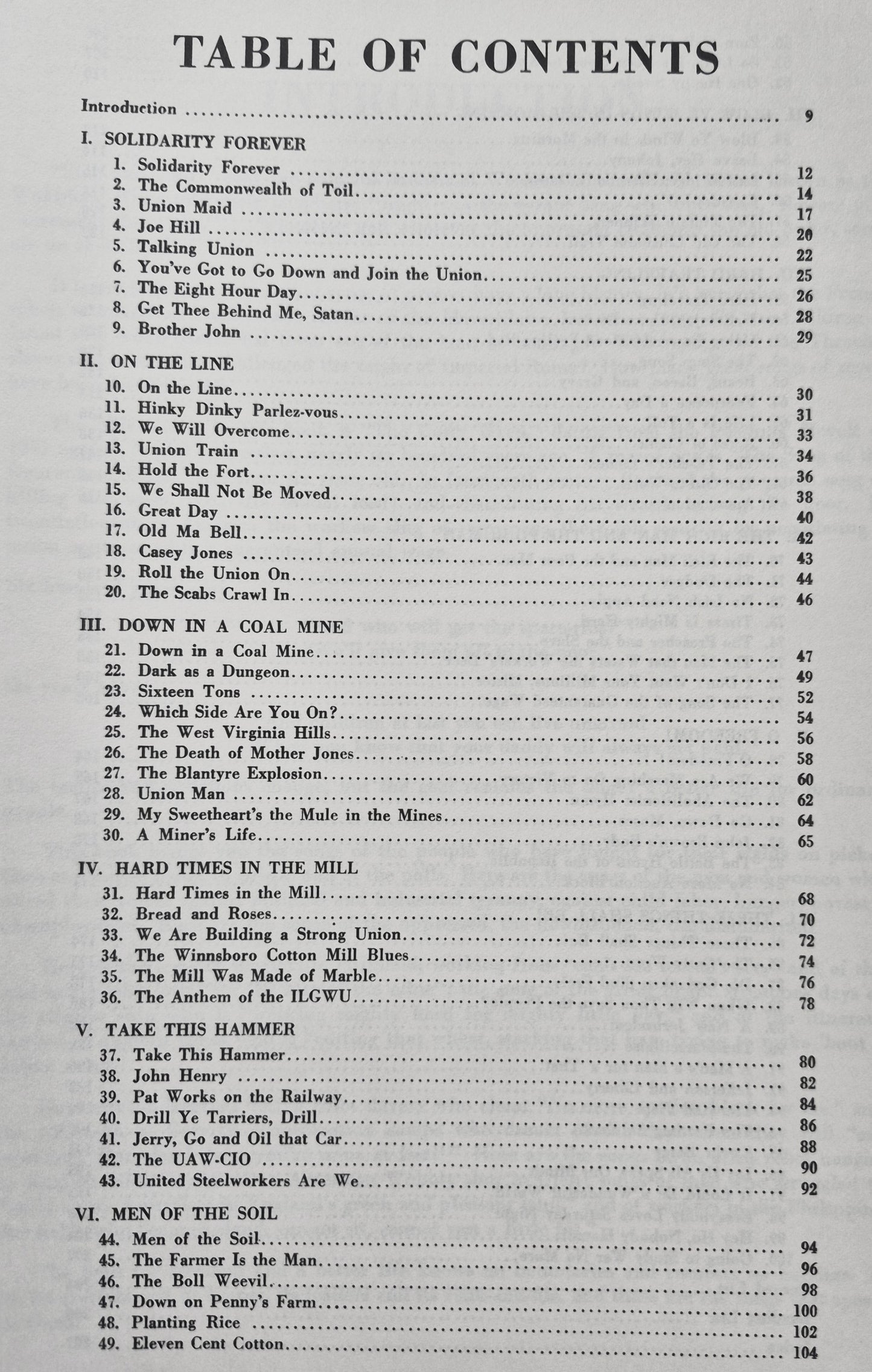 Songs of Work and Protest: 100 Favorite Songs of American Workers von Edith Fowke; Joe Glazer (Gut, 1973, Taschenbuch, 209 Seiten, Dover)