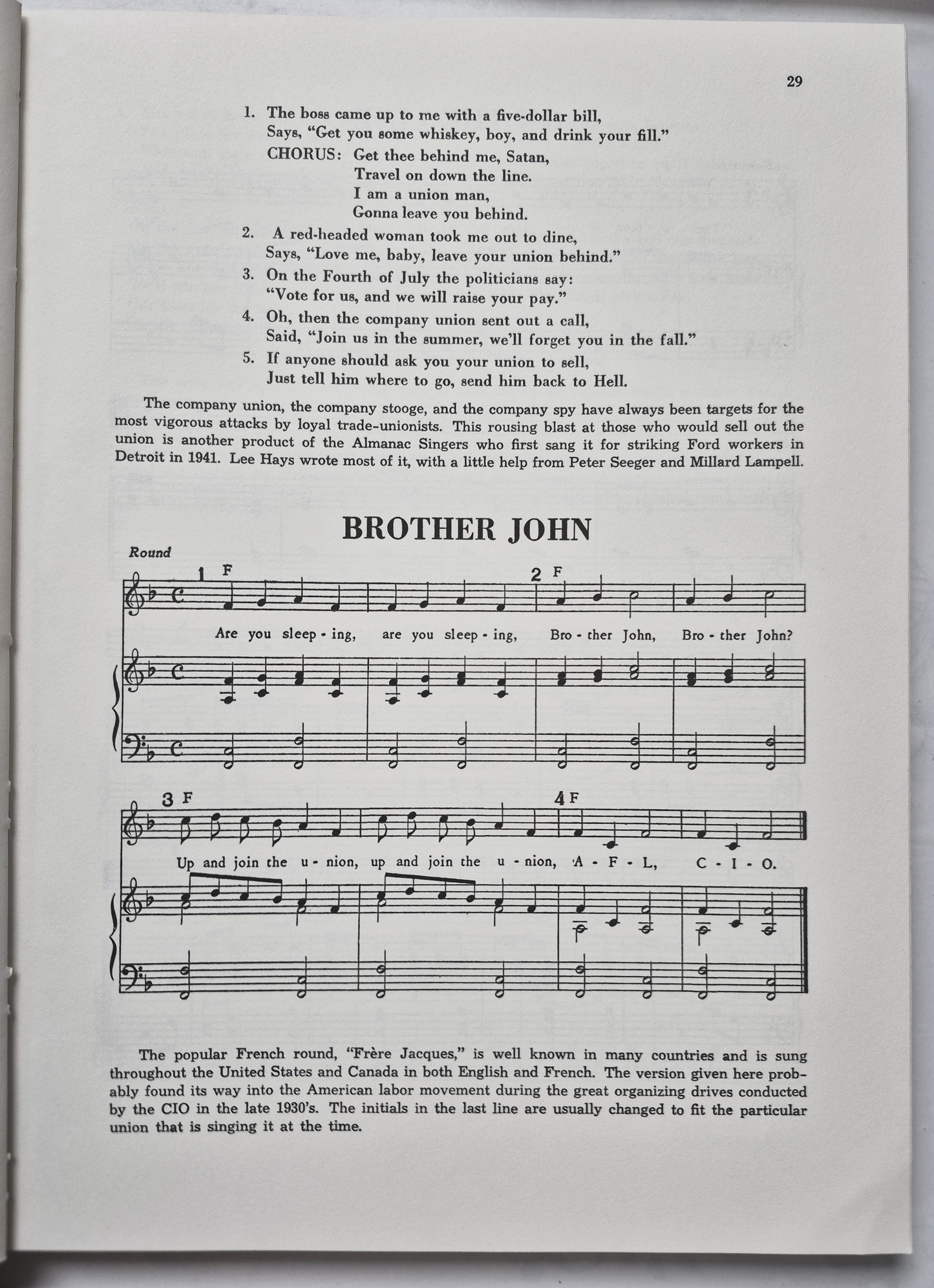 Songs of Work and Protest: 100 Favorite Songs of American Workers von Edith Fowke; Joe Glazer (Gut, 1973, Taschenbuch, 209 Seiten, Dover)