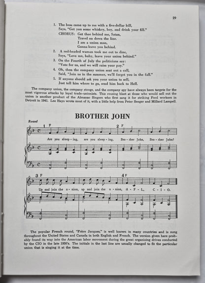 Songs of Work and Protest: 100 Favorite Songs of American Workers von Edith Fowke; Joe Glazer (Gut, 1973, Taschenbuch, 209 Seiten, Dover)
