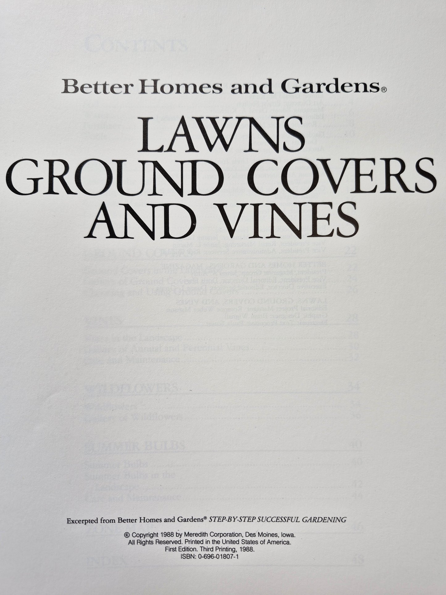 Better Homes and Gardens Lawns, Ground Covers, and Vines Herausgeber Gerald Knox (Sehr gut, 1988, Taschenbuch, 48 S.)