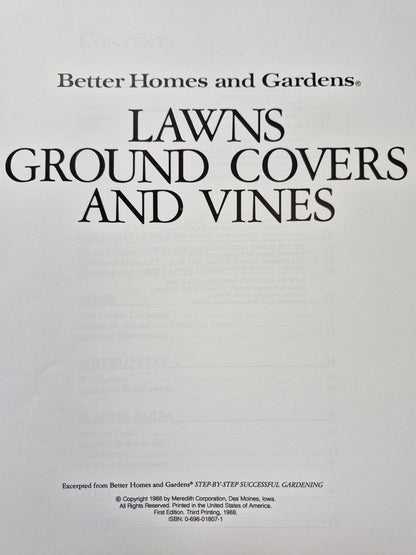 Better Homes and Gardens Lawns, Ground Covers, and Vines Herausgeber Gerald Knox (Sehr gut, 1988, Taschenbuch, 48 S.)