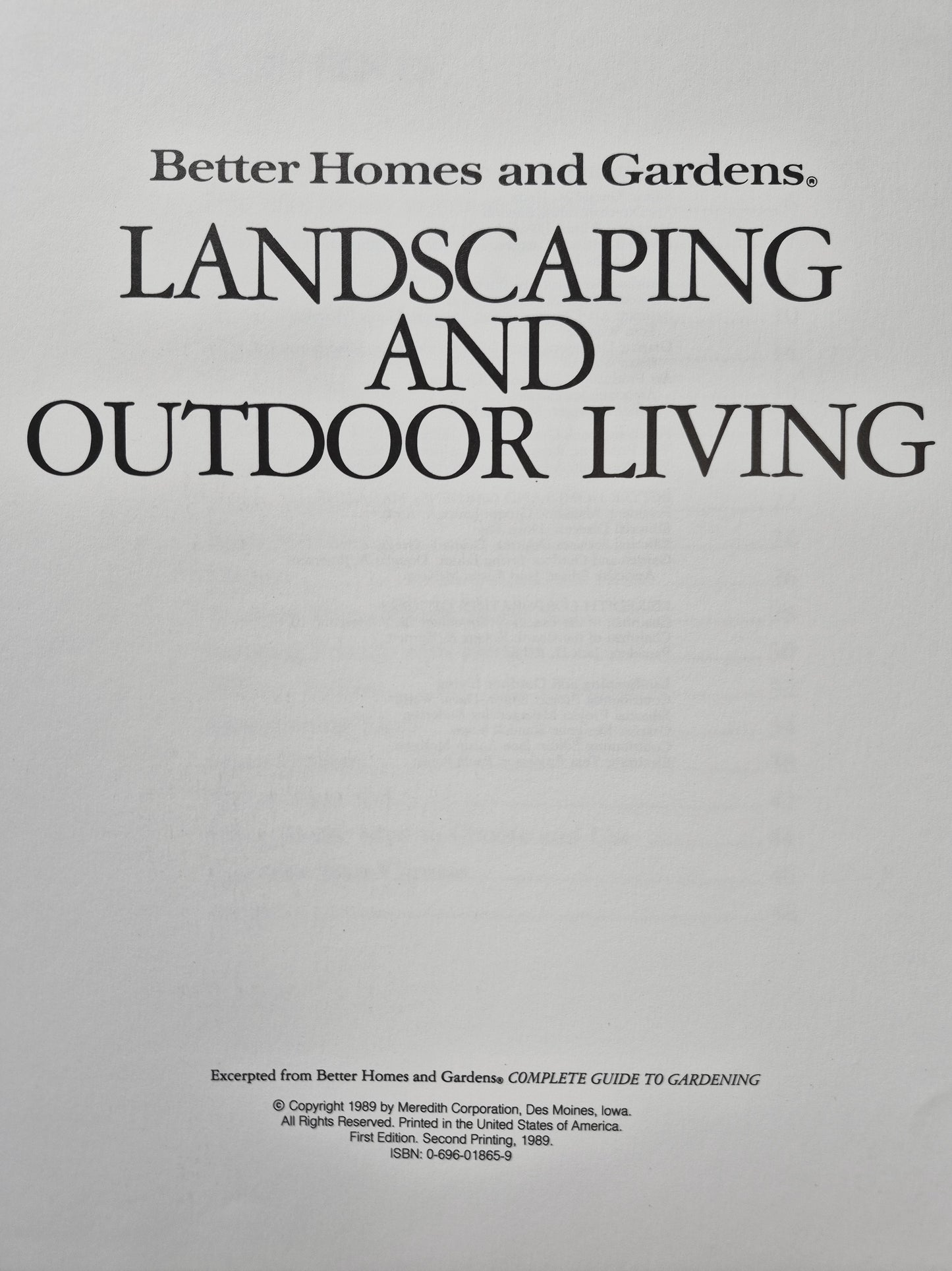 Better Homes and Gardens Landscaping and Outdoor Living Herausgeber Gerald Knox (Sehr gut, 1989, Taschenbuch, 48 S.)