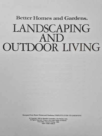 Better Homes and Gardens Landscaping and Outdoor Living Herausgeber Gerald Knox (Sehr gut, 1989, Taschenbuch, 48 S.)