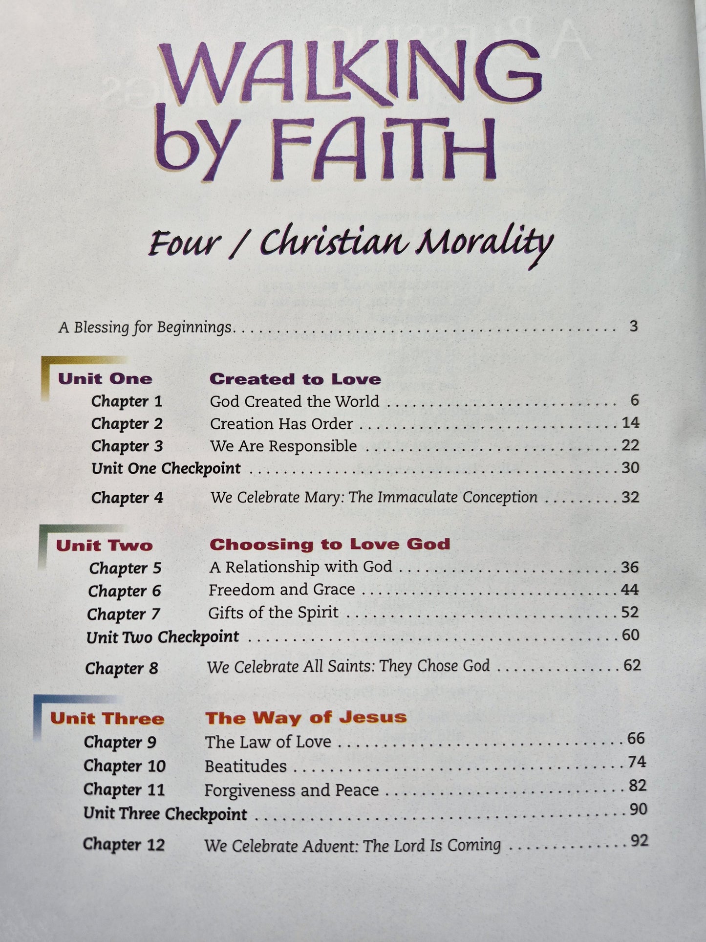 Walking by Faith 4 Christian Morality von Terry Odien, Michael Place; Addie Walker (Sehr gut, 1997, Pbk, 240 Seiten, Harcourt Religion Pub.)