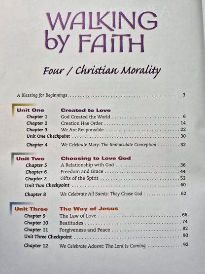 Walking by Faith 4 Christian Morality von Terry Odien, Michael Place; Addie Walker (Sehr gut, 1997, Pbk, 240 Seiten, Harcourt Religion Pub.)