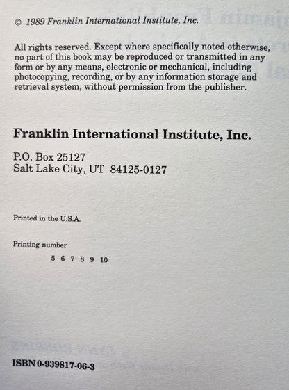 Uncommon Cents: Benjamin Franklin's Secrets to Achieving Personal Financial Success von Lynn G. Robbins; Dennis Webb; Lisa Vermillion (Gut, 1989, Tb., 111 S., Franklin Int'l. Inst.)
