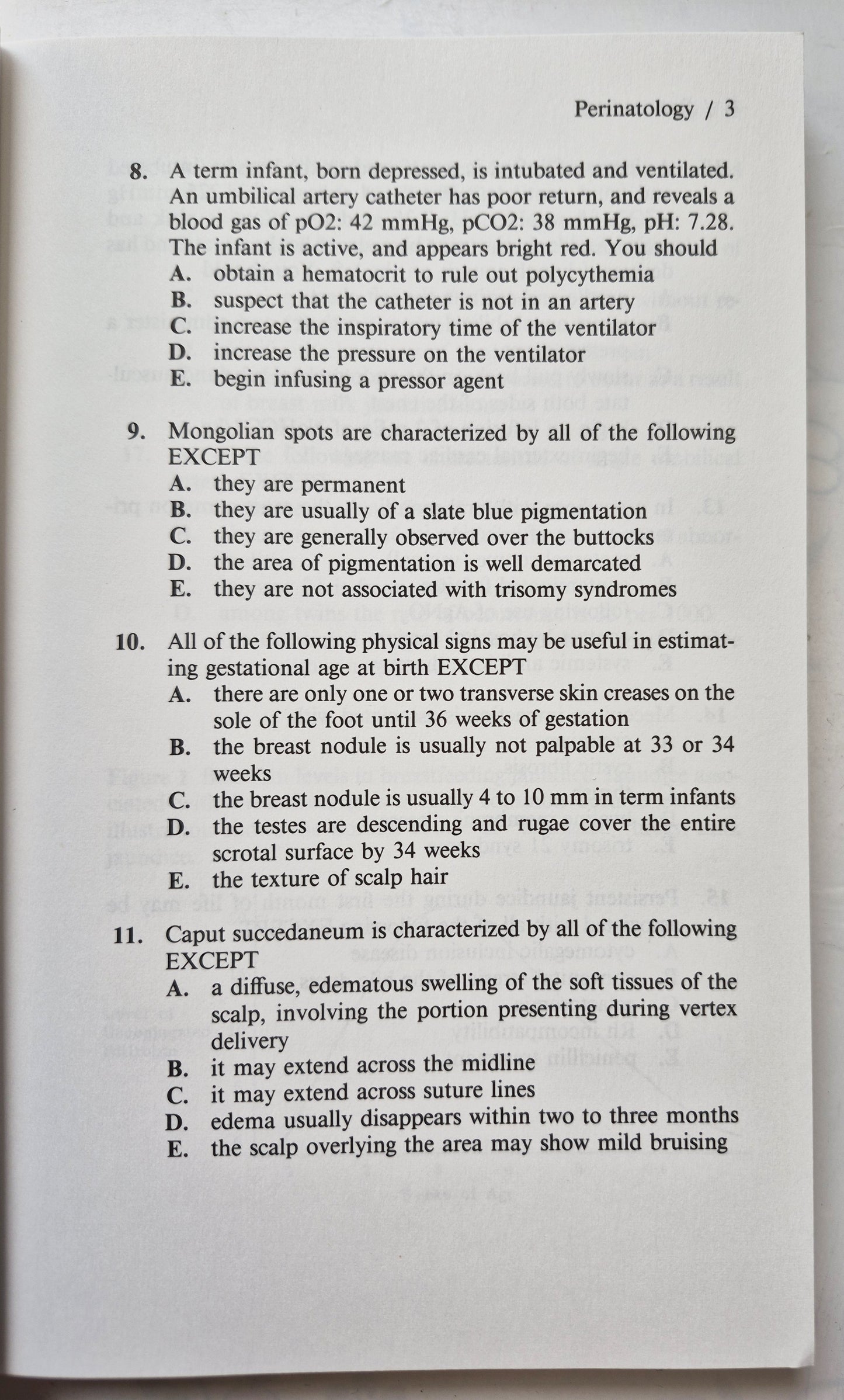 Pediatrics: 700 Questions and Answers 8th Ed.by Victor A. LaCerva (Very good, 1990, Pbk, 249 pgs, Medical Examination Pub.)