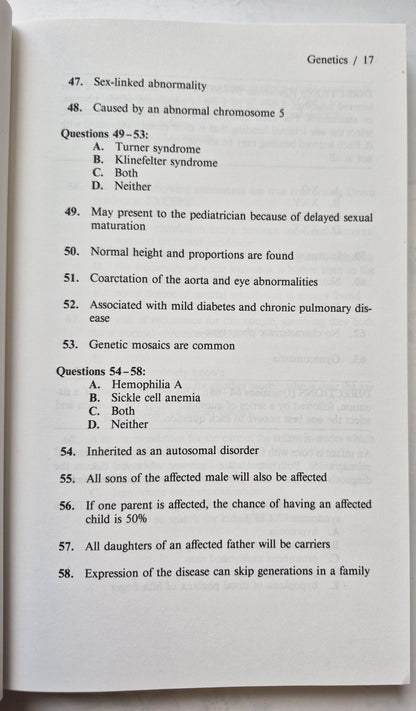 Pediatrics: 700 Questions and Answers 8th Ed.by Victor A. LaCerva (Very good, 1990, Pbk, 249 pgs, Medical Examination Pub.)
