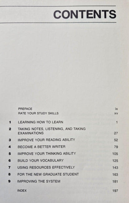 Lerntechniken für Erwachsene, die in die Schule zurückkehren von Jerold W. Apps (Gut, 1982, Taschenbuch, 200 Seiten, McGraw Hill Inc.)