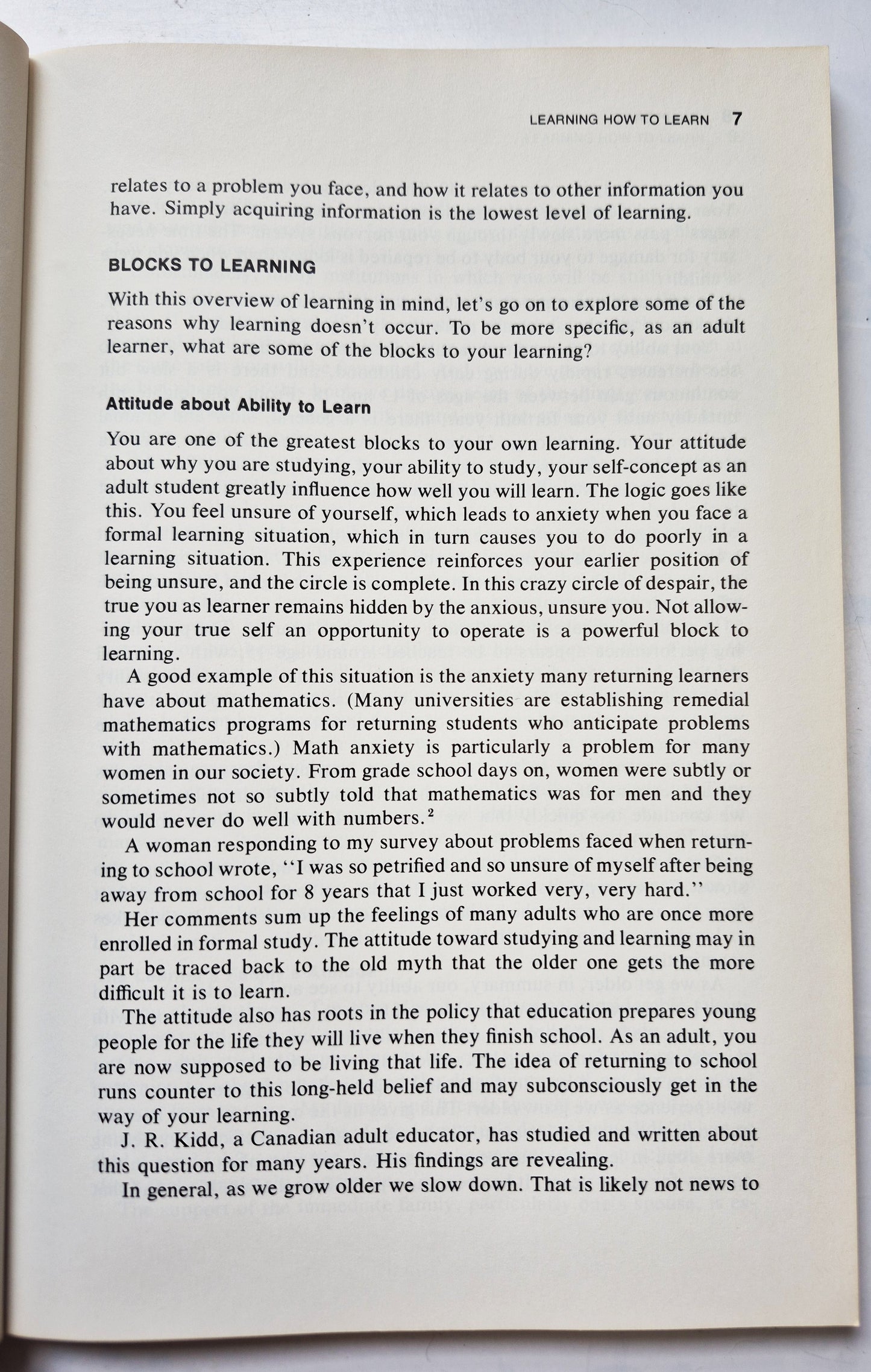 Lerntechniken für Erwachsene, die in die Schule zurückkehren von Jerold W. Apps (Gut, 1982, Taschenbuch, 200 Seiten, McGraw Hill Inc.)