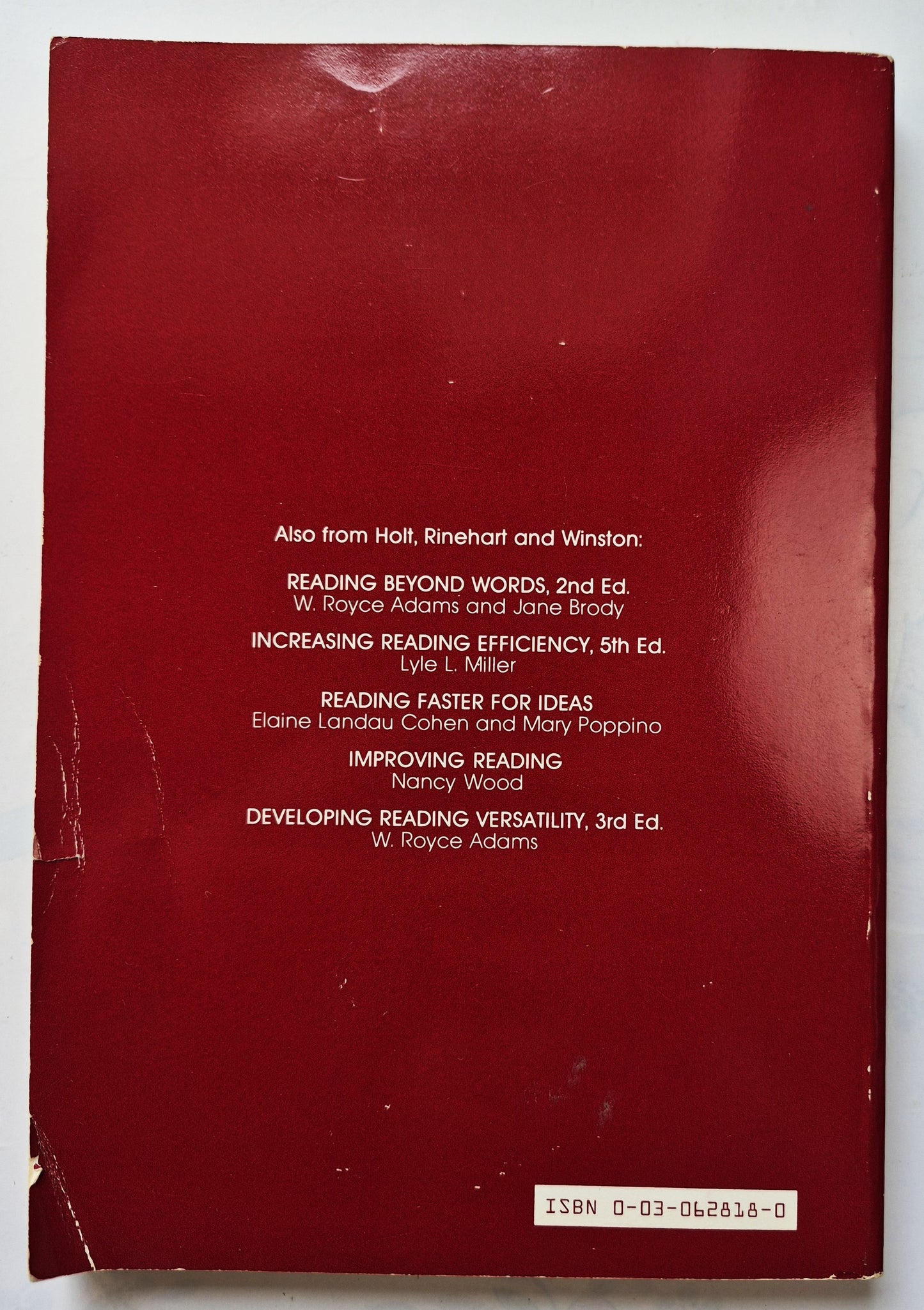 Prep for Better Reading 2nd Ed. von W. Royce Adams (Gut, 1984, TB, 369 S., CBS College Pub.)