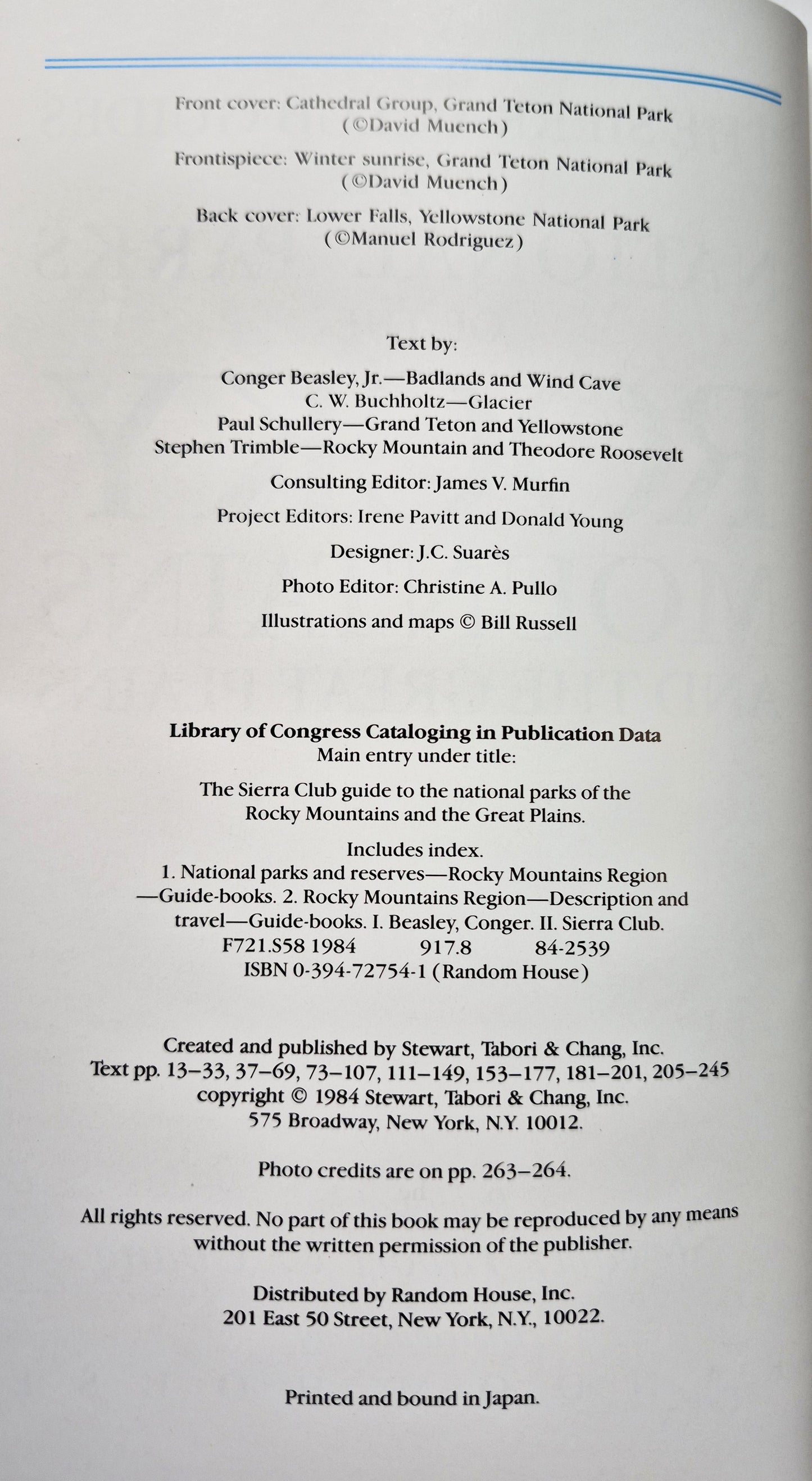The Sierra Club Guides: Rocky Mountains and the Great Plains von Conger Beasly Paul Schullery; Stephen Trimble (Sehr gut, 1984, Paperback, 272 Seiten, Random House)