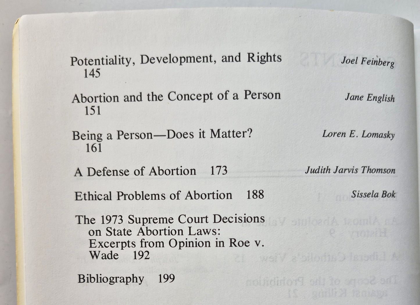 The Problem of Abortion by Joel Feinberg (Sehr gut, 1984, TB, 201 S., Wadsworth Pub.)