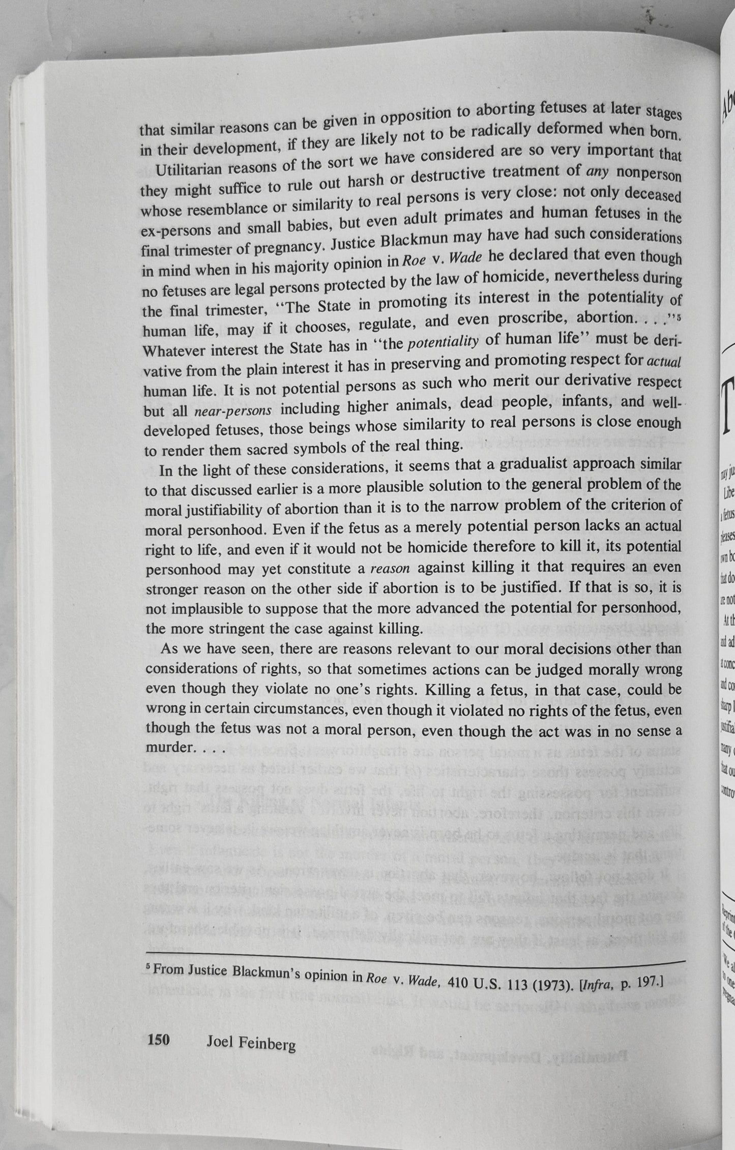 The Problem of Abortion by Joel Feinberg (Sehr gut, 1984, TB, 201 S., Wadsworth Pub.)