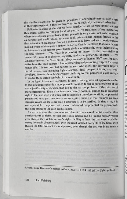The Problem of Abortion by Joel Feinberg (Sehr gut, 1984, TB, 201 S., Wadsworth Pub.)