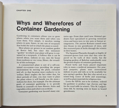 Growing Food & Flowers in Containers von Ted Flanagan (Sehr gut, 1973, Pbk, 121 S., Garden Way Pub.)
