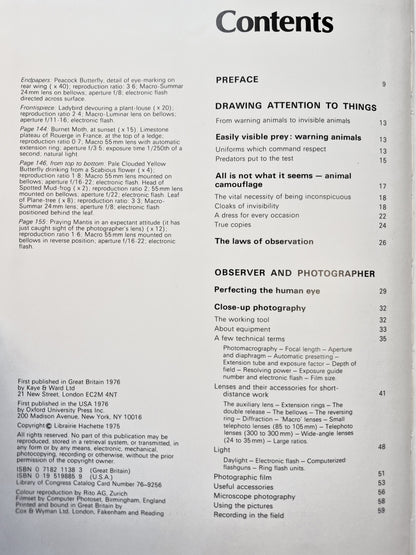 Photographing Nature von Claude Nuridsany; Marie Perennou (Sehr gut, 1975, HC, 157 S., Kaye & Ward)