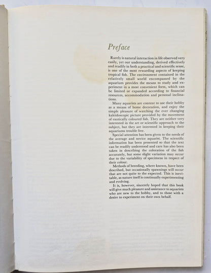 Tropische Fische von Douglas Gohm (Gut, 1971, gebunden, 143 S., Hamlyn)