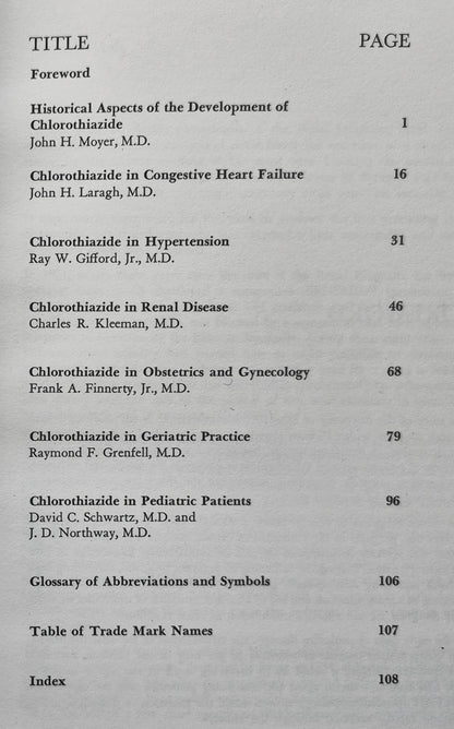 A Decade with Diuril (chlorothiazide) by Charles Lyght (Very good, 1968, HC, 112 pgs, Merck Sharp & Dohme)