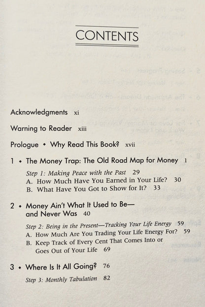 Your Money or Your Life: Transforming Your Relationship with Money and Achieving Financial Independence by Joe Dominguez; Vicki Robin (Sehr gut, 1992, gebunden, 350 S., Viking)