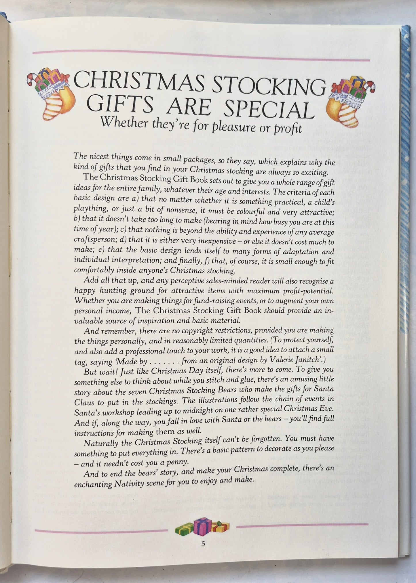 The Christmas Stocking Gift Book von Valerie Janitch (Sehr gut, 1990, HC, 120 Seiten, David & Charles Pub.)