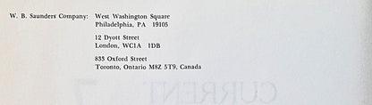 Current Pediatric Therapy 7 von Sydney S. Gellis; Benjamin M. Kagan (Sehr gut, 1976, gebunden, 781 S., W.B. Saunders)