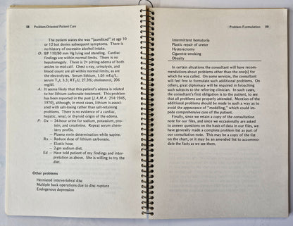 A Syllabus of Problem-Oriented Patient Care by Francis S. Neelon; George J. Ellis (Good, 1976; Pbk, 122 pgs, Little Brown & Co.)