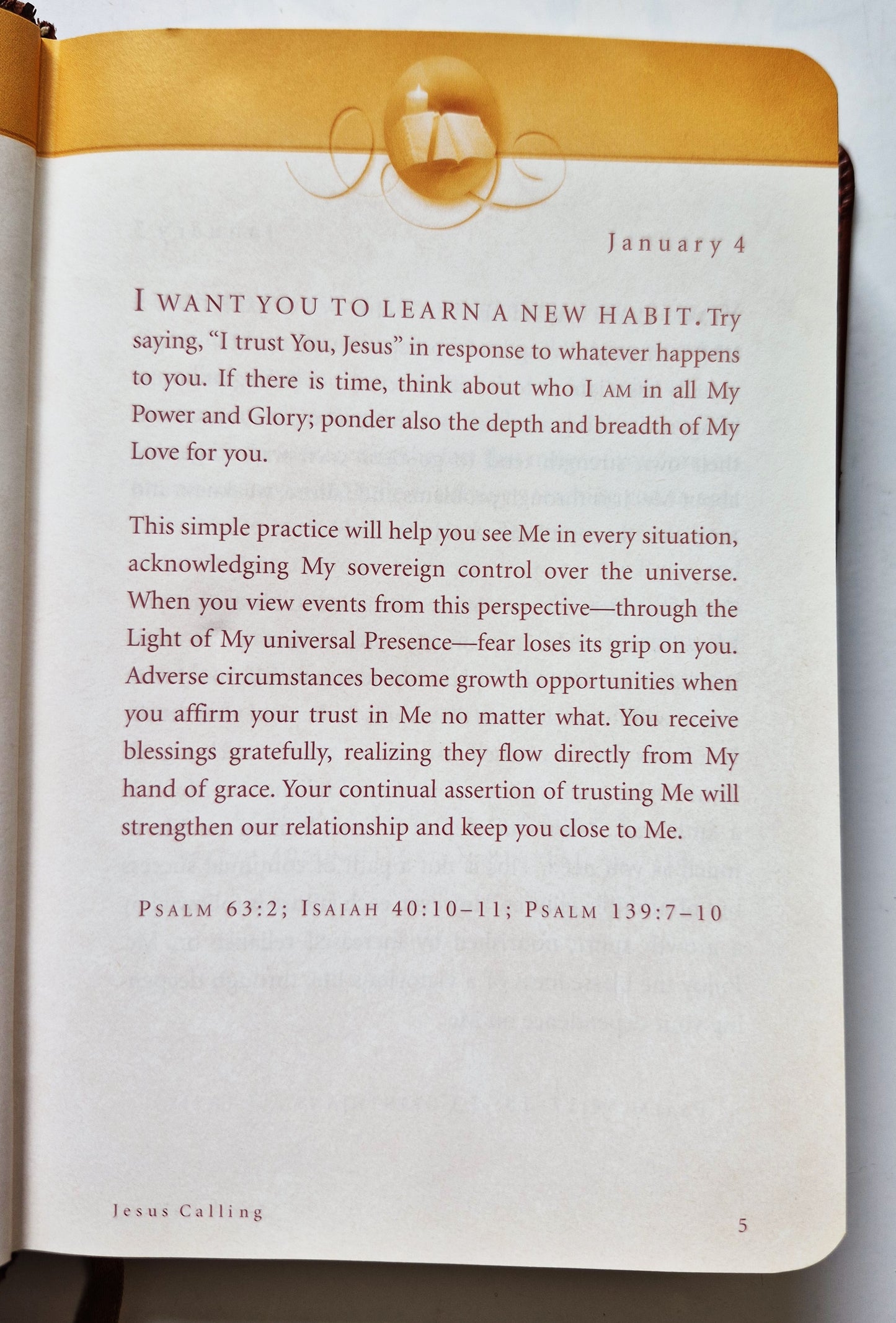 Jesus Calling: Tägliche Andachten für das ganze Jahr von Sarah Young (Gut, 2004, wattierter HC, 382 Seiten, Thomas Nelson)