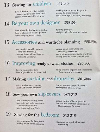Better Homes & Gardens Sewing Book: Sewing How-To for Home and Family (Very good, 1961, HC, 320 pgs, Meredith)