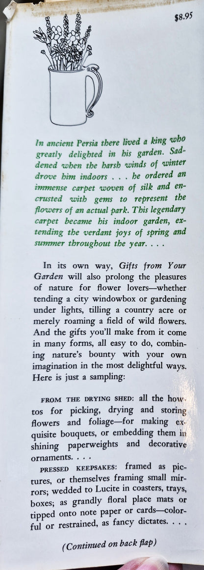 Gifts from Your Garden by Joan Scobey; Norma Myers (Very good, 1975, HC, 160 pgs, Bobbs-Merrill)