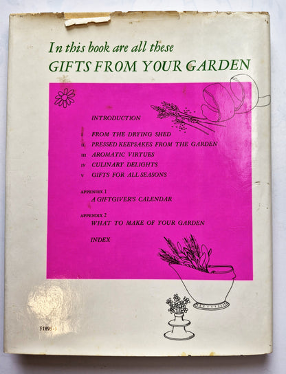 Gifts from Your Garden by Joan Scobey; Norma Myers (Very good, 1975, HC, 160 pgs, Bobbs-Merrill)