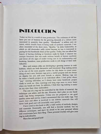 The Complete Book of Rug Making: Folk Methods and Ethnic Designs by Cecelia Felcher (Very good, 1975, HC, 208 pgs, Hawthorne Books)