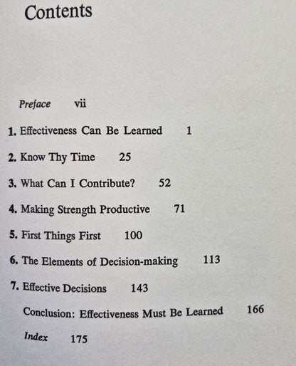 The Effective Executive by Peter F. Drucker (Very good, 1967, HC, 178 pgs, Harper & Row)