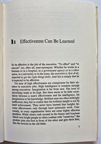 The Effective Executive by Peter F. Drucker (Very good, 1967, HC, 178 pgs, Harper & Row)