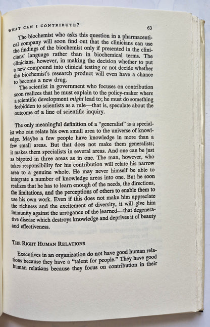 The Effective Executive by Peter F. Drucker (Very good, 1967, HC, 178 pgs, Harper & Row)