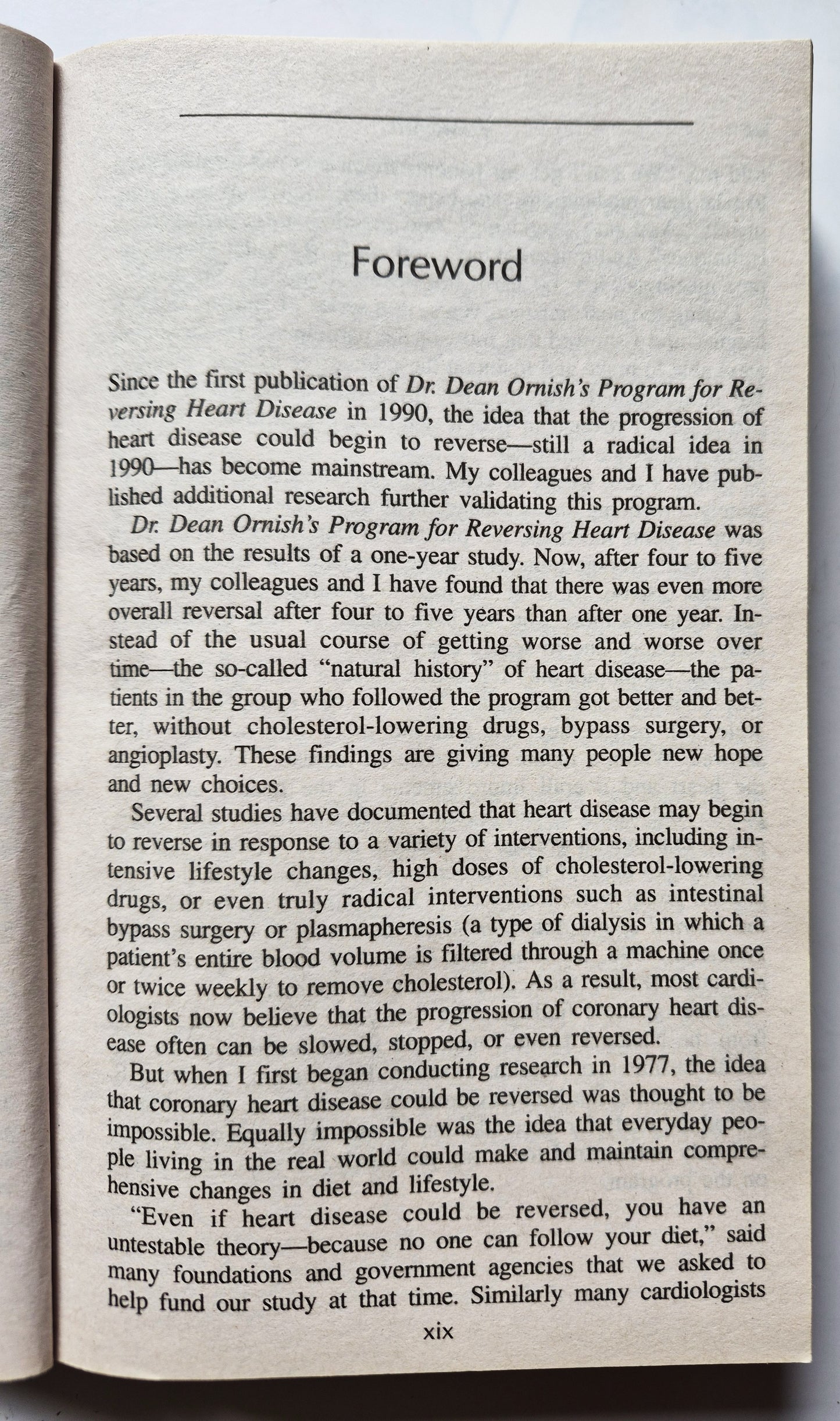 Dr. Dean Ornish's Program for Reversing Heart Disease by Dean Ornish (Very Good 1996 Pbk 638 pgs Ballantine Books)