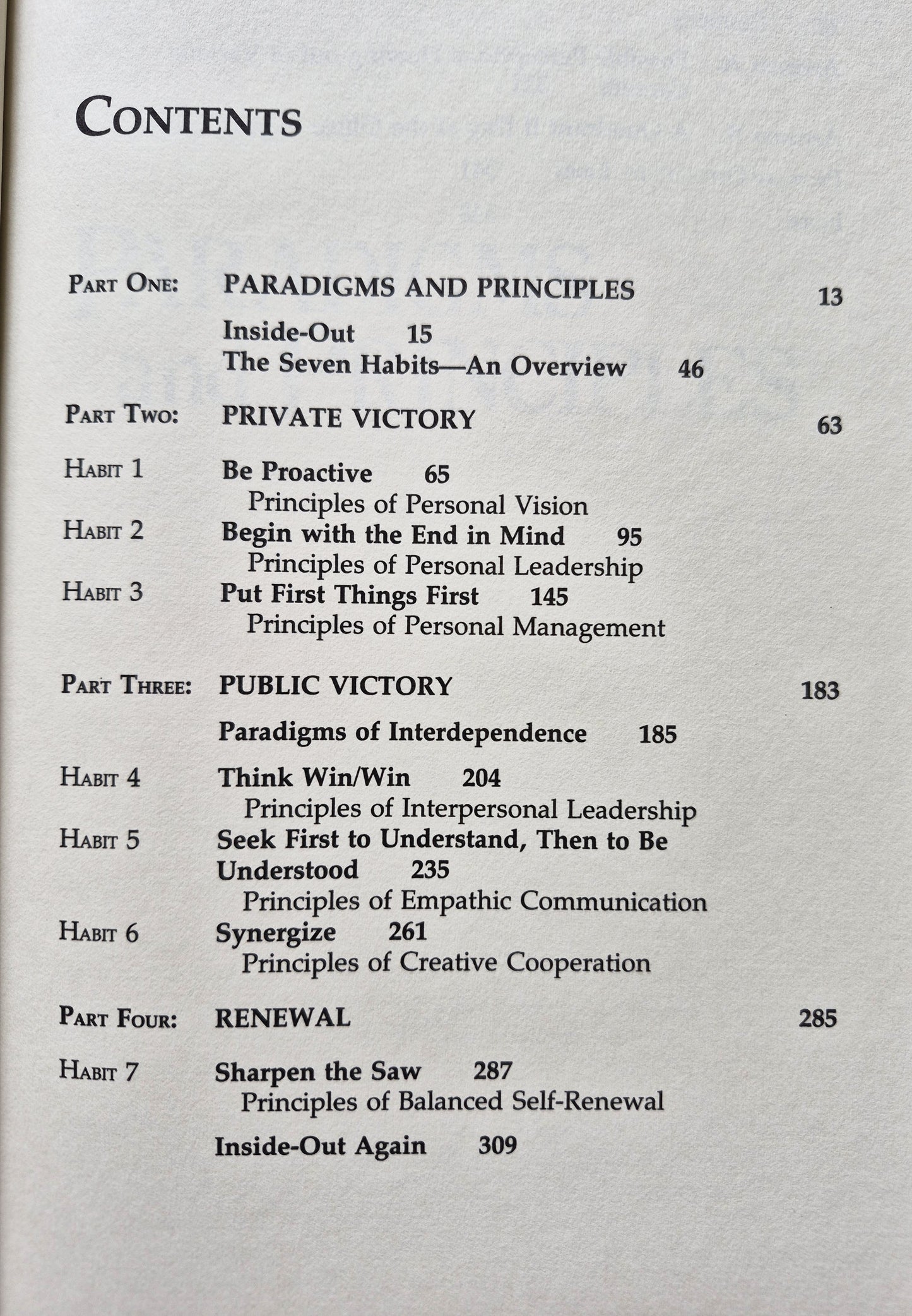 The 7 Habits of Highly Effective People: Powerful Lessons in Personal Change by Stephen R. Covey (Very Good 1990 Pbk 358 pgs Fireside Books)