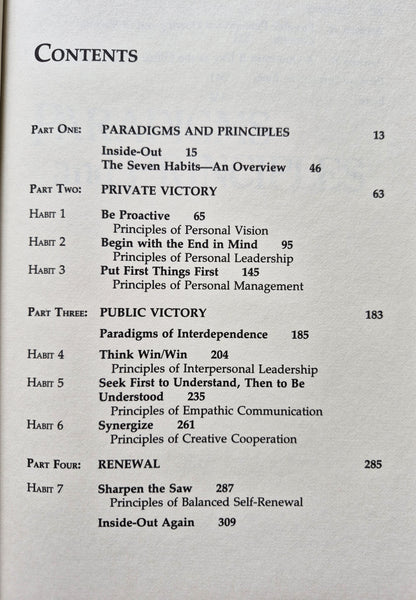 The 7 Habits of Highly Effective People: Powerful Lessons in Personal Change by Stephen R. Covey (Very Good 1990 Pbk 358 pgs Fireside Books)
