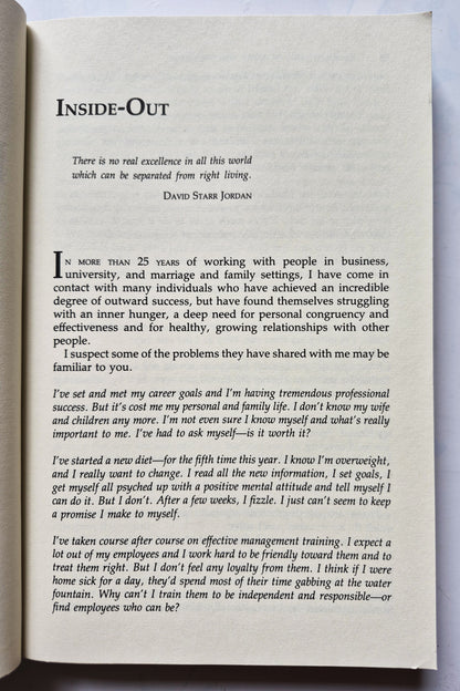 The 7 Habits of Highly Effective People: Powerful Lessons in Personal Change by Stephen R. Covey (Very Good 1990 Pbk 358 pgs Fireside Books)