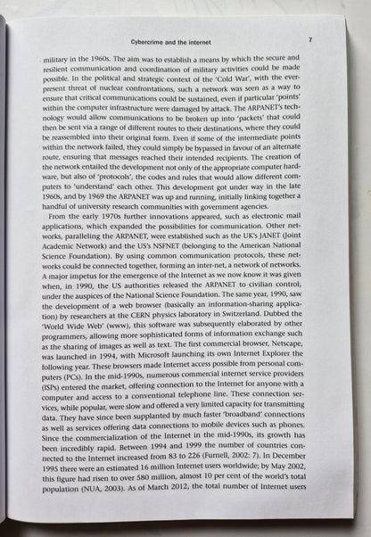 Cybercrime and Society 2nd Ed. by Majid Yar (Good 2013 Pbk 214 pgs Sage Pub.)