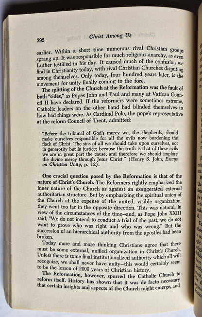 Christ Among Us: A Modern Presentation of the Catholic Faith by Anthony J. Wilhelm (Good 1973 Pbk 440 pgs Paulist Press)