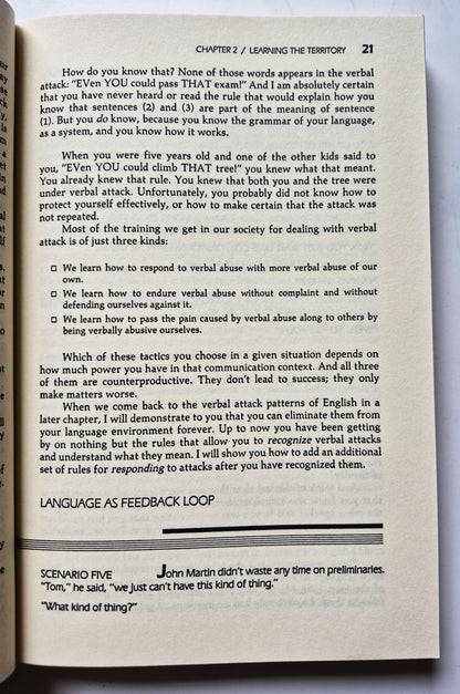 Success with the Gentle Art of Verbal Self Defense by Suzette Haden Elgin (Good 1989 Pbk 287 pgs Prentice Hall)