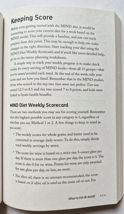 The Mind Diet by Maggie Moon (Very Good 2016 PBk 296 pgs Ulysses Press)