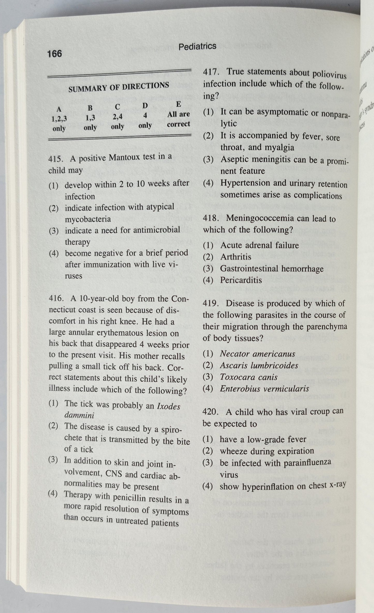 Pediatrics 5th Ed. by Richard E. Kravath; Angela A. Bennett (Very Good 1989 PBK 220 pgs McGraw-Hill)