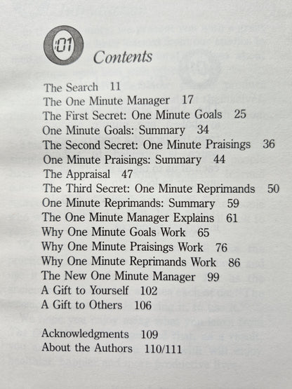 The One Minute Manager by Kenneth Blanchard; Spencer Johnson (Very Good 1983 Pbk 111 pgs Berkley Books)