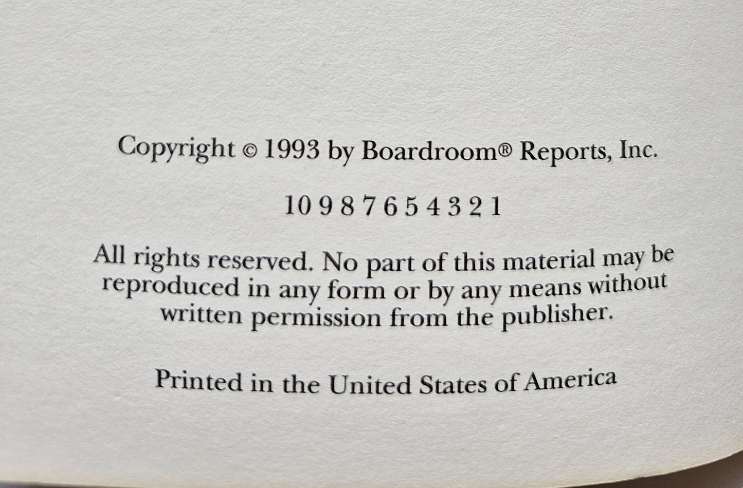 What THEY Don't Want You to Know by Boardroom Reports (Very Good 1983 Pbk 60 pgs)