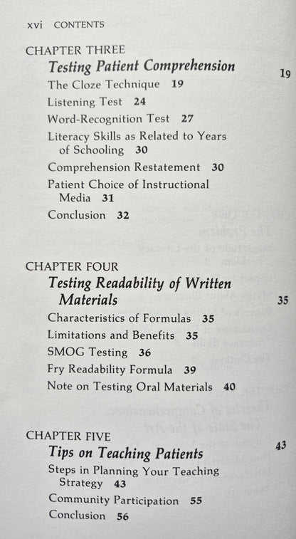Teaching Patients with Low Literacy Skills by Cecilia C. Doak; Leonard G. Doak; Jane H. Root (Very Good 1985 Pbk 171 pgs J.B. Lippincott Co.)