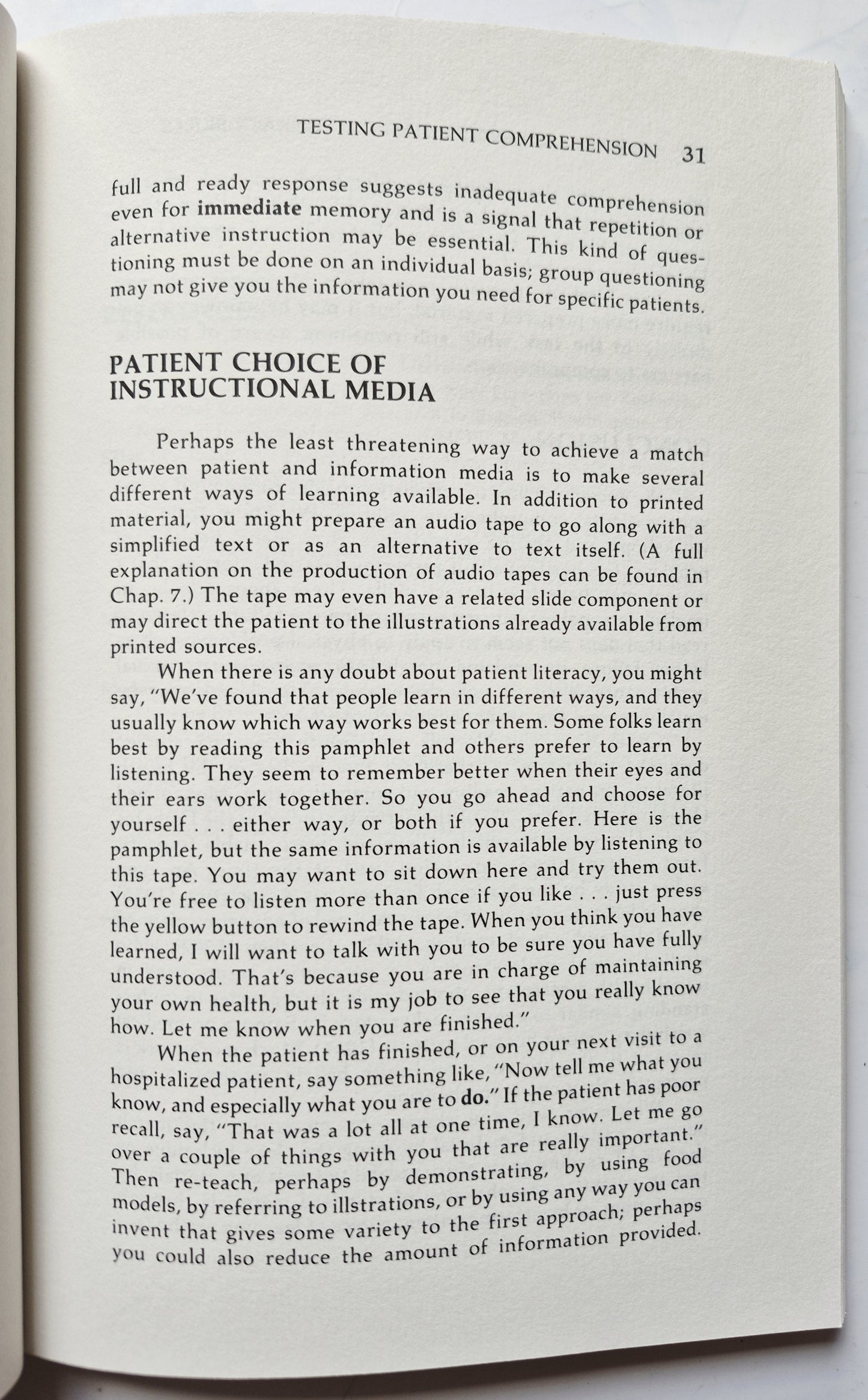 Teaching Patients with Low Literacy Skills by Cecilia C. Doak; Leonard G. Doak; Jane H. Root (Very Good 1985 Pbk 171 pgs J.B. Lippincott Co.)