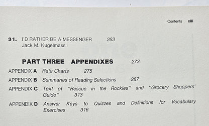 Reading Faster for Ideas by Elaine L. Cohen; Mary A. Poppino (Good 1984 Pbk 321 pgs Holt Rinehart & Wilson)