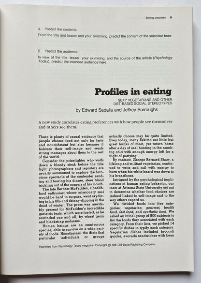 Reading Faster for Ideas by Elaine L. Cohen; Mary A. Poppino (Good 1984 Pbk 321 pgs Holt Rinehart & Wilson)